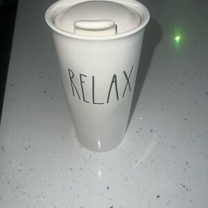 Relax White Ceramic Travel Mug - Unbranded